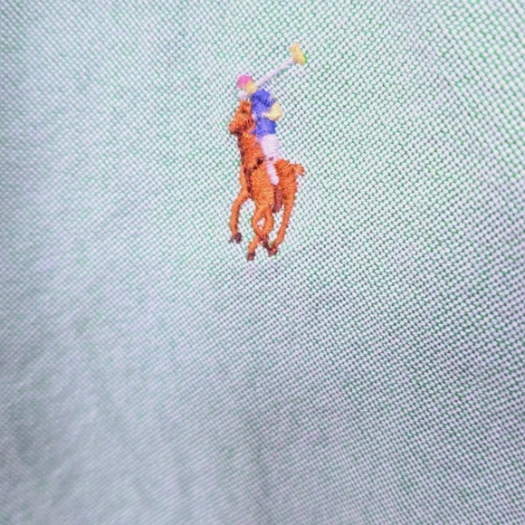 Polo Ralph Lauren Mint Green Button-down Shirt Large - Picture 7 of 12
